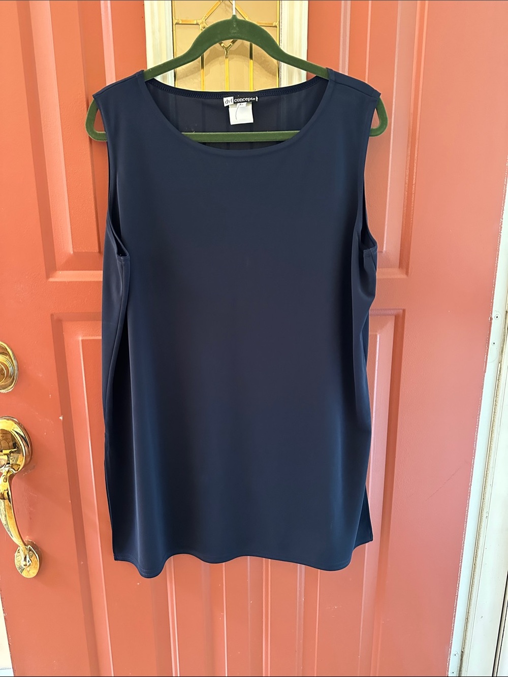 DVF (Diane Von Furstenberg) Navy Sleeveless Tank Top